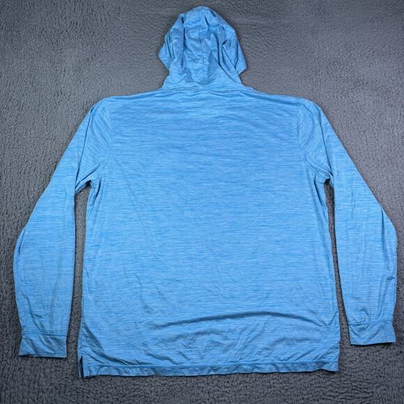 Johnnie O Talon Hoodie Mens XL Blue Biarritz Featherweight Performance Golf UPF - Picture 5 of 8
